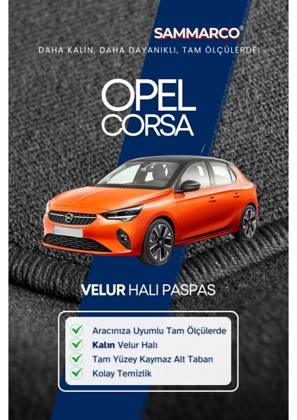 Opel Corsa 2020 Sonrası Halı Paspas Velur Paspas Kumaş Paspas Oto Paspas fiyatları