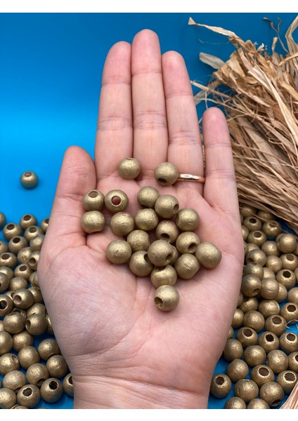 10 mm Ahşap Boncuk (50 gr 130 Adet)Geniş Delik Çapı 4 mm Makrome Çanta Bileklik Takı Renkli fiyatları