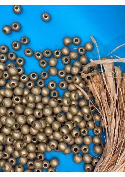 10 mm Ahşap Boncuk (50 gr 130 Adet)Geniş Delik Çapı 4 mm Makrome Çanta Bileklik Takı Renkli modelleri