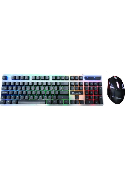 Rgb Aydınlatmalı Kablolu Gaming Oyuncu Klavye Yüksek Hassasiyetli Optik Mouse Set modelleri