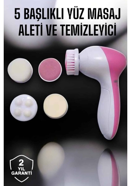 Allzey 5 Fonksiyonlu Kablosuz Yüz Temizleme Cihazı ile Derinlemesine Cilt Bakımı