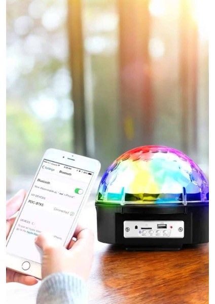 Allzey Bluetooth ve Uzaktan Kumandalı Çok Renkli Masaüstü Disko Topu fırsatları