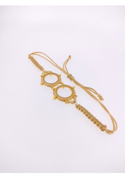 Çeyrek Altın Takmak Için Ikili Bileklik