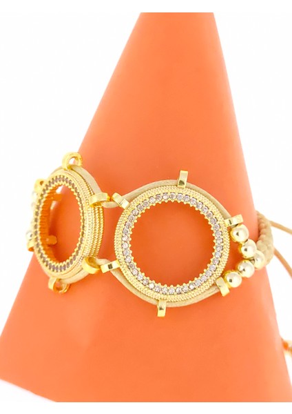 Çeyrek Altın Takmak Için Ikili Bileklik