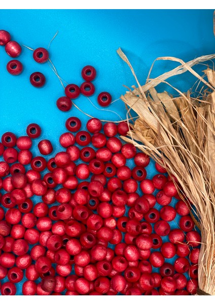 10 mm Ahşap Boncuk (50 gr 130 Adet)Geniş Delik Çapı 4 mm Makrome Çanta Bileklik Takı Renkli modelleri