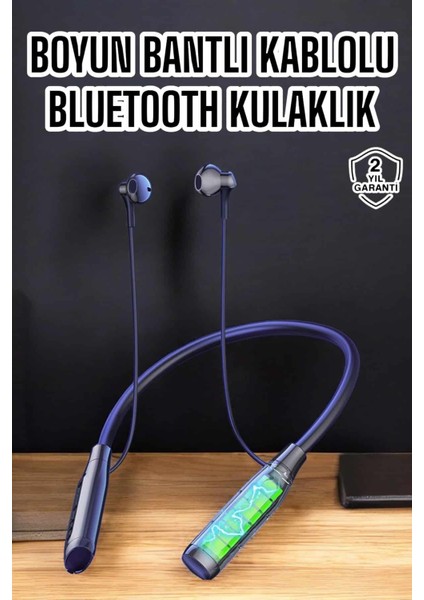 Allzey Yeni Nesil Bluetooth Kulaklık Kablolu Kulak Içi Dijital Göstergeli