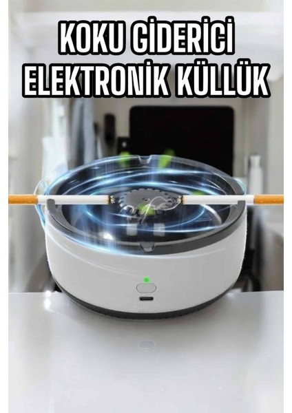 Allzey Küllük Duman Giderici Temizlenebilir Elektronik Pilli