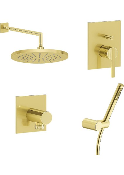 Suit Ankastre Banyo Seti Soft Altın