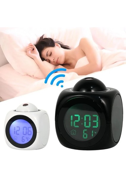 Projeksiyonlu LED Çalar Saat Büyük Kırmızı Zaman Gösterimi, Sıcaklık ve Çoklu Alarm, LCD Ekran modelleri