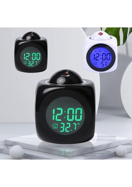 Projeksiyonlu LED Çalar Saat Büyük Kırmızı Zaman Gösterimi, Sıcaklık ve Çoklu Alarm, LCD Ekran indirimleri