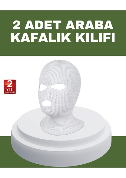 Allzey Yıabilir Polyester Araba Kafalık Kılıfı 2’li Koruma Seti