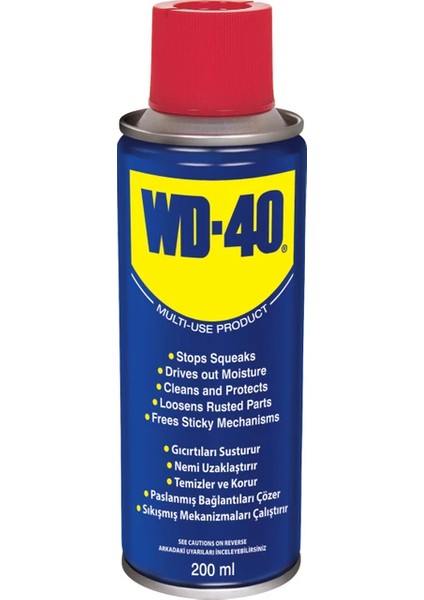 WD40 Pas Sökücü Yağlayıcı Koruyucu Sprey 200 ml Orjinal