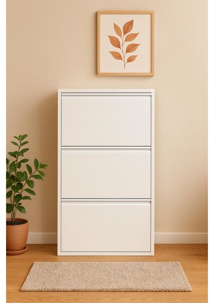 3 Lü Beyaz Metal Ayakkabılık Karlıhome fiyatları