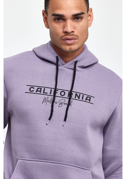 Süperlife Erkek Kapşonlu Rahat Kalıp Içi Polarlı 3 Iplik Californıa Baskılı Sweatshırt SPR24SW11 indirimleri