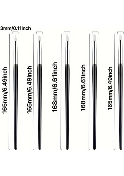 Silikon Kalem, Hobi, Çömlekçilik, Heykeltraş, Kabartma, Tırnak Sanatı-küçük ince uçlu 5Ad