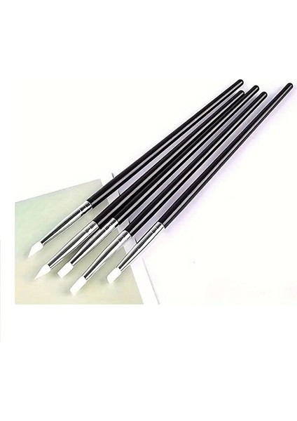 Silikon Kalem, Hobi, Çömlekçilik, Heykeltraş, Kabartma, Tırnak Sanatı-küçük ince uçlu 5Ad