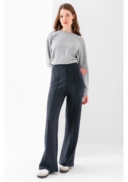 Kadın Füme Modal Bol Paça Çımalı Yüksek Bel Yumuşak Dokulu Beli Lastikli Likralı Pantolon fiyatları