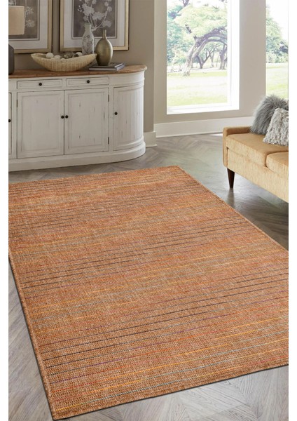 Lucette Jüt Tabanlı Kilim | Hasır Görünümlü, Ince Bukle Halı, Robot Süpürge Uyumlu