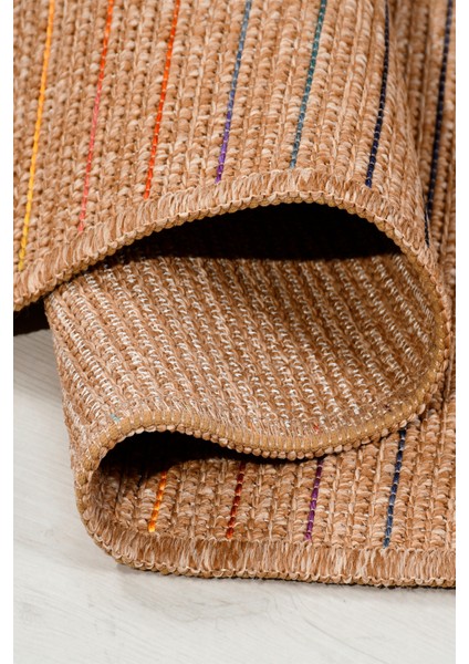 Lucette Jüt Tabanlı Kilim | Hasır Görünümlü, Ince Bukle Halı, Robot Süpürge Uyumlu