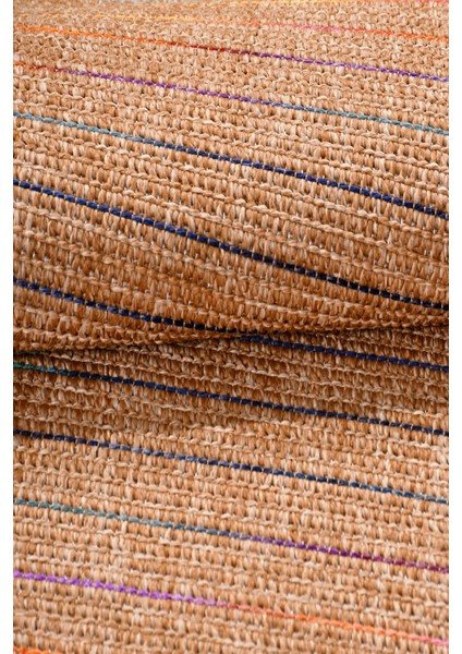 Lucette Jüt Tabanlı Kilim | Hasır Görünümlü, Ince Bukle Halı, Robot Süpürge Uyumlu