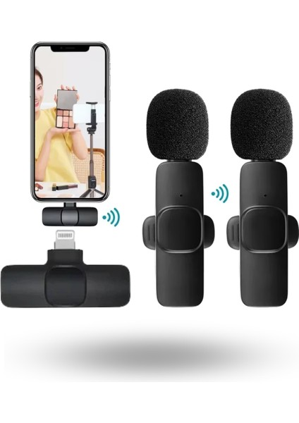 Büro Ev Ofis Hediyesi Için Ios K9 Ikili Kablosuz Mikrofon fırsatları