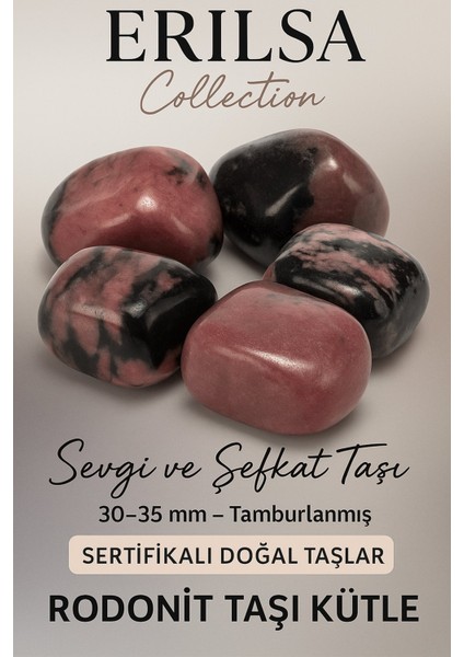 Sertifikalı Gerçek Rodonit Taşı Kütle – Sevgi ve Şefkat Taşı