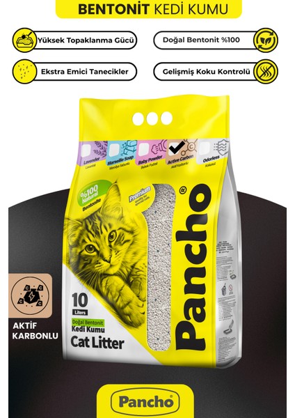 Pancho Aktif Karbonlu Kedi Kumu 10 Lt fiyatları