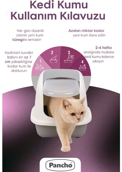 Pancho Bebek Pudralı Kedi Kumu 10 Lt modelleri