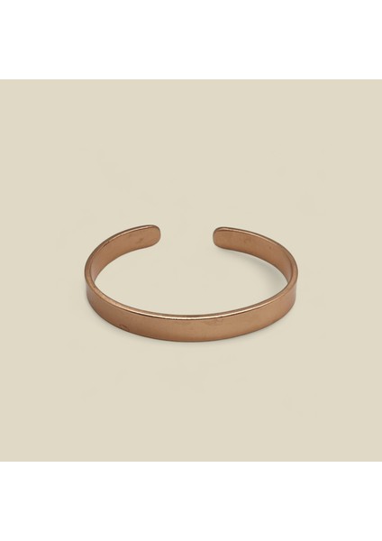 %100 Saf Bakır El Yapımı Sade Kelepçe Bileklik - Zindelik ve Denge - Doğal Takı - Minimalist Cuff fırsatları