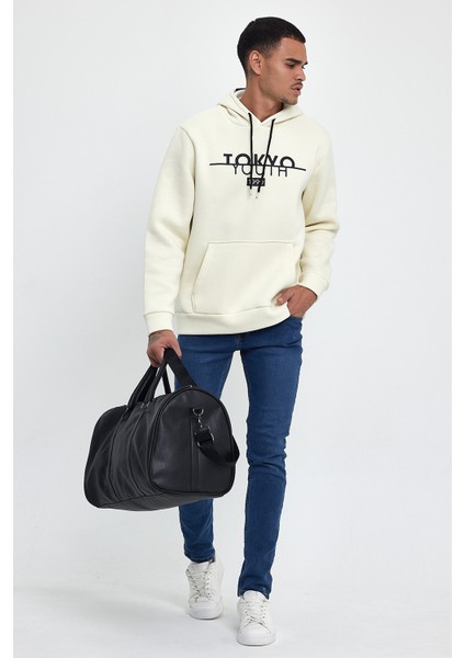 Kapşonlu Rahat Kalıp Içi Polarlı 3 Iplik Tokyo Baskılı Sweatshırt SPR24SW12 modelleri