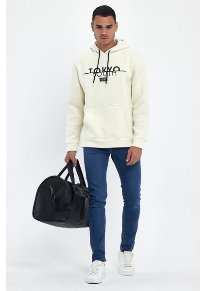 Kapşonlu Rahat Kalıp Içi Polarlı 3 Iplik Tokyo Baskılı Sweatshırt SPR24SW12 fırsatları