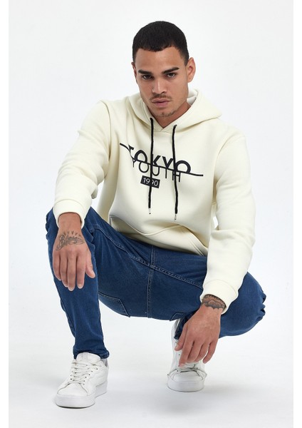 Kapşonlu Rahat Kalıp Içi Polarlı 3 Iplik Tokyo Baskılı Sweatshırt SPR24SW12 indirimleri