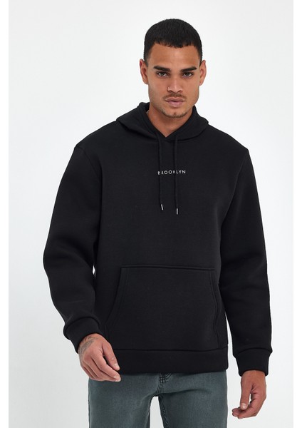 Erkek Kapş.rahat Kalıp Içi Polarlı 3 Iplik Orta Brooklyn Baskılı Sweatshırt SPR24SW13 fiyatları