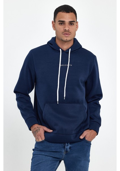 Erkek Kapş.rahat Kalıp Içi Polarlı 3 Iplik Orta Brooklyn Baskılı Sweatshırt SPR24SW13 fiyatları