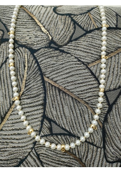 Altın Takmak Için Dokuz Altın Kaplama Aparatlı Incili Kolye 73 cm