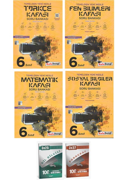 Anla Kazan + Kafa Dengi 6. Sınıf Temelden Yeni Nesile Maarif Model Tüm Dersler Soru Bankası 6lı Set fiyatları