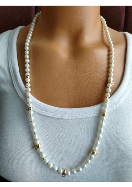 Kulplu Altın Takmak Için Yedi Aparatlı Kolye 67 cm