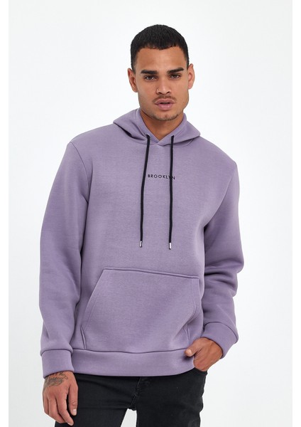 Erkek Kapş.rahat Kalıp Içi Polarlı 3 Iplik Orta Brooklyn Baskılı Sweatshırt SPR24SW13 fiyatları