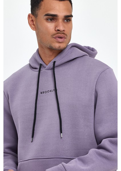 Erkek Kapş.rahat Kalıp Içi Polarlı 3 Iplik Orta Brooklyn Baskılı Sweatshırt SPR24SW13 modelleri