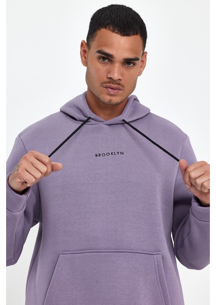 Erkek Kapş.rahat Kalıp Içi Polarlı 3 Iplik Orta Brooklyn Baskılı Sweatshırt SPR24SW13 fırsatları