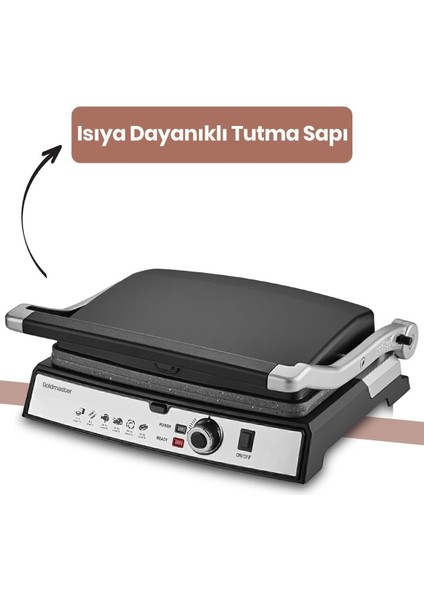 Çelik Tost ve Izgara Makinesi, Granit Plakalar, 2000W, Çıkarılabilir Plakalar fırsatları