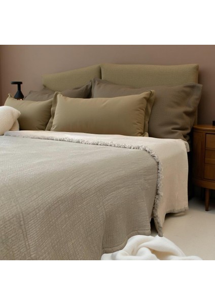 HB&Victory Müslin 6 Katlı %100 Pamuk Yorgan Çağla Yeşili Renk Tek Kişilik 170X260 Cm.