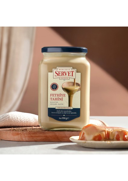 Taze Üretilmiş Tek Kavrulmuş Fethiye Tahini 950 gr - Yerli Susam