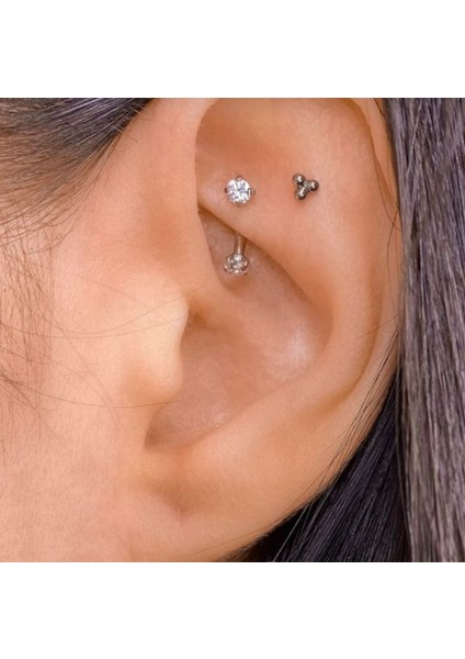 Cerrahi Çelik Küçük Taşlı Göbek Piercingi Silver Renk Minimal Ürün