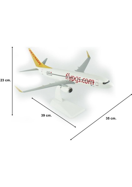 Pegasus 737-800 Yolcu Uçağı, 1/100 Ölçek, Sergilemeye Hazır Plastik Standlı Model fırsatları