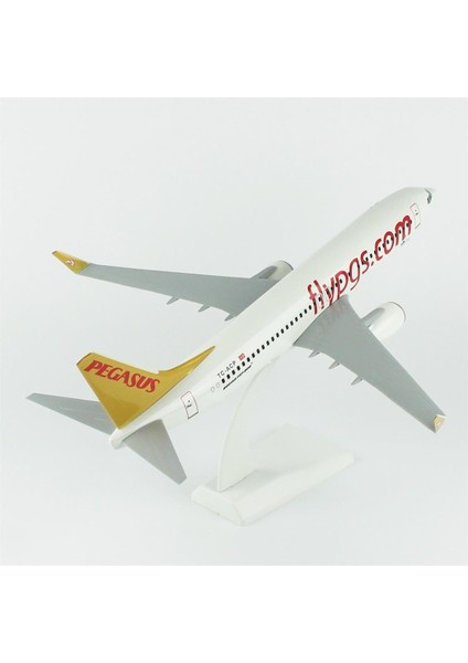 Pegasus 737-800 Yolcu Uçağı, 1/100 Ölçek, Sergilemeye Hazır Plastik Standlı Model indirimleri