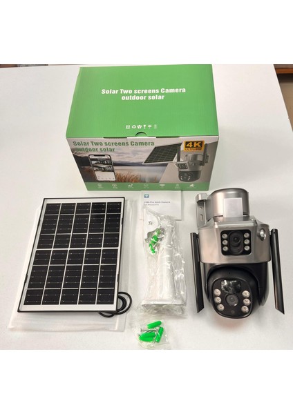 V380 Pro 128GB 735-4G 10MP (5mp+5mp) Dual Lens Ultrahd Güneş Enerjili Akıllı Güvenlik Kamerası fırsatları