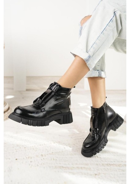 D24KB 1990 Siyah Hakiki Deri Kadın Bot fiyatları