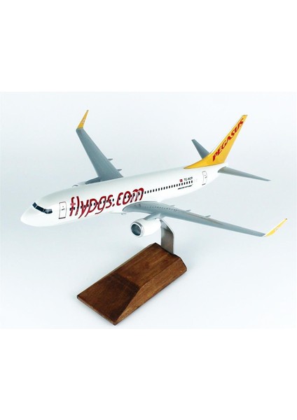 Pegasus B737-800 Yolcu Uçağı, 1/100 Ölçek, Sergilemeye Hazır Ahşap Standlı fiyatları