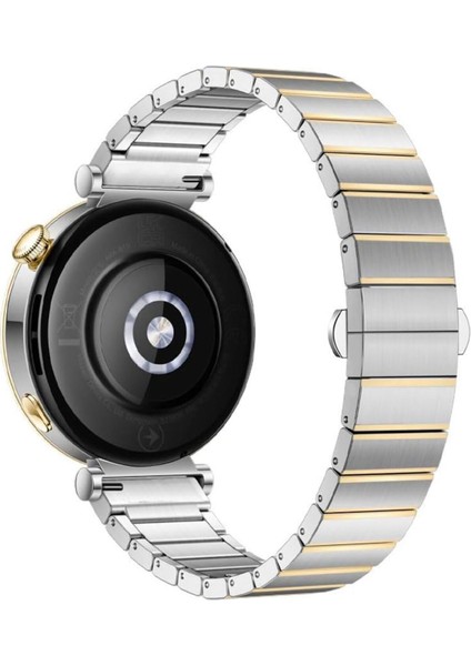 Huawei Watch Gt 6 41 mm ile Uyumlu 18 mm Renk Detaylı Paslanmaz Çelik Saat Kordonu fiyatları